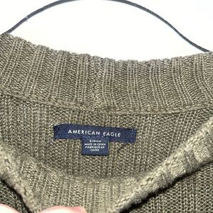 Green mock neck sweater